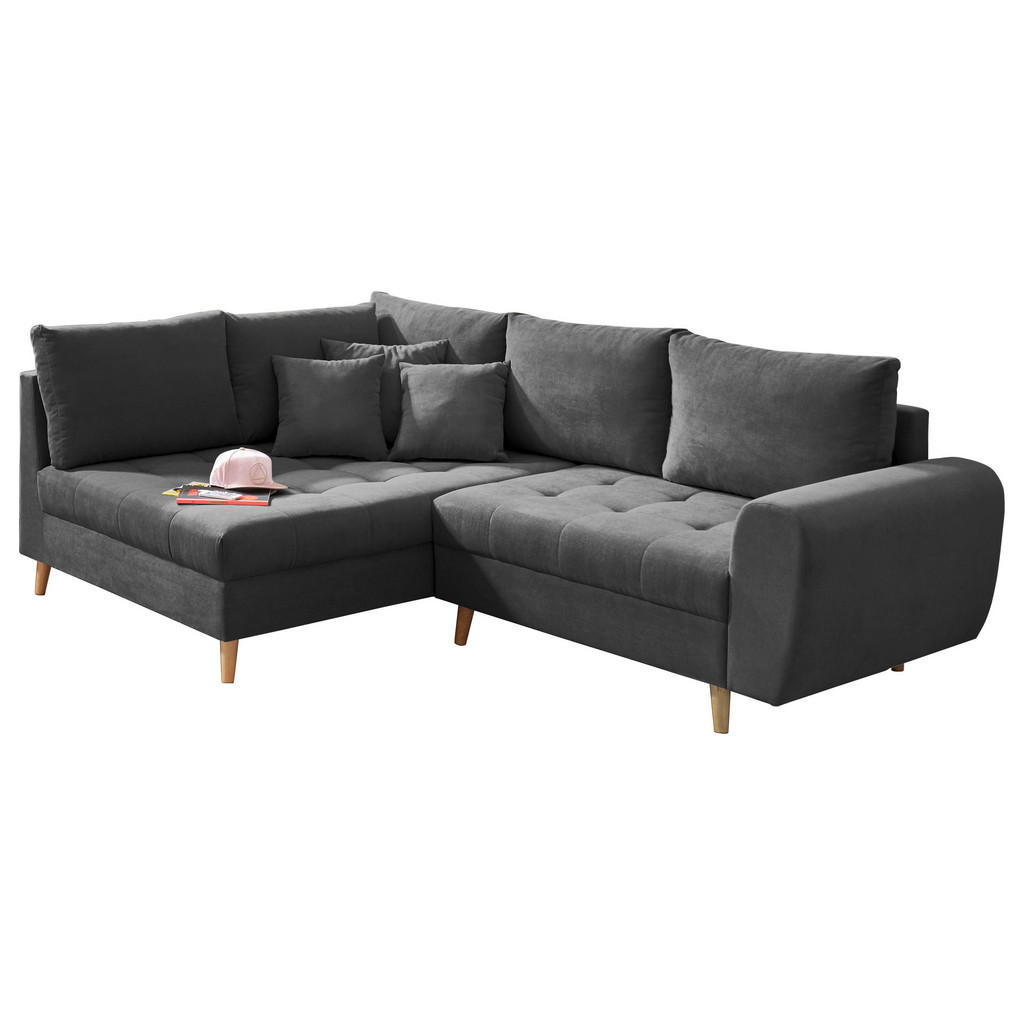 HOEKZITSET, antraciet microvelours