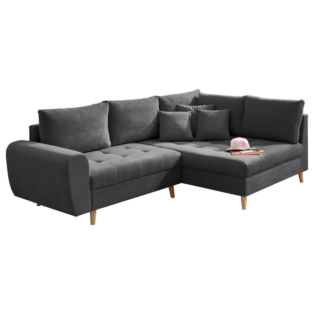 HOEKZITSET, antraciet microvelours