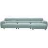 HOEKZITTINGSET, velours mintgroen