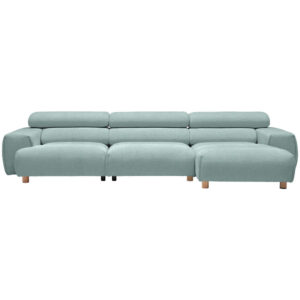 HOEKZITTINGSET, velours mintgroen