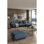 HOEKSTOELSET, velours donkerblauw thumbnail 6