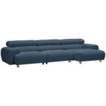 HOEKSTOELSET, velours donkerblauw thumbnail 7