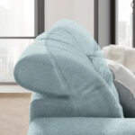 HOEKSTOELSET, pastelblauwe stof thumbnail 3