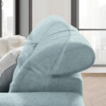 HOEKSTOELSET, pastelblauwe stof thumbnail 3