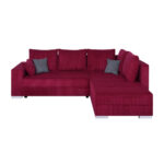 HOEKZITSET, geribbeld fluweel rood thumbnail 1