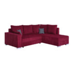 HOEKZITSET, geribbeld fluweel rood thumbnail 3