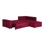 HOEKZITSET, geribbeld fluweel rood thumbnail 4
