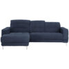 HOEKSTOELSET, donkerblauwe stof