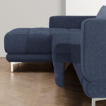 HOEKSTOELSET, donkerblauwe stof thumbnail 5