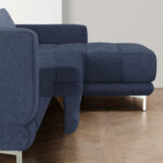 HOEKSTOELSET, donkerblauwe stof thumbnail 4