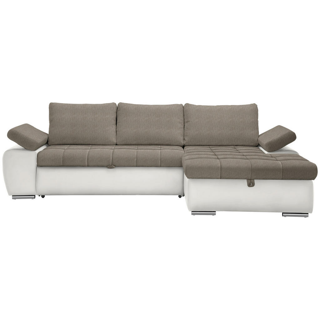 HOEKZITSET, gladde witte stof, wit