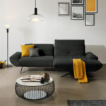 HOEKZITSET, antraciet pluche materiaal thumbnail 2