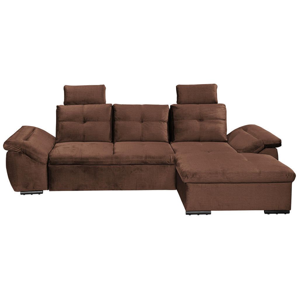 HOEKZITSET, koperkleurig microvelours