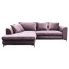 HOEKSTOELSET, velours bosfruitkleur