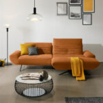HOEKSTOELSET, cognackleurig pluche materiaal thumbnail 2