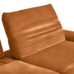 HOEKSTOELSET, cognackleurig pluche materiaal thumbnail 4
