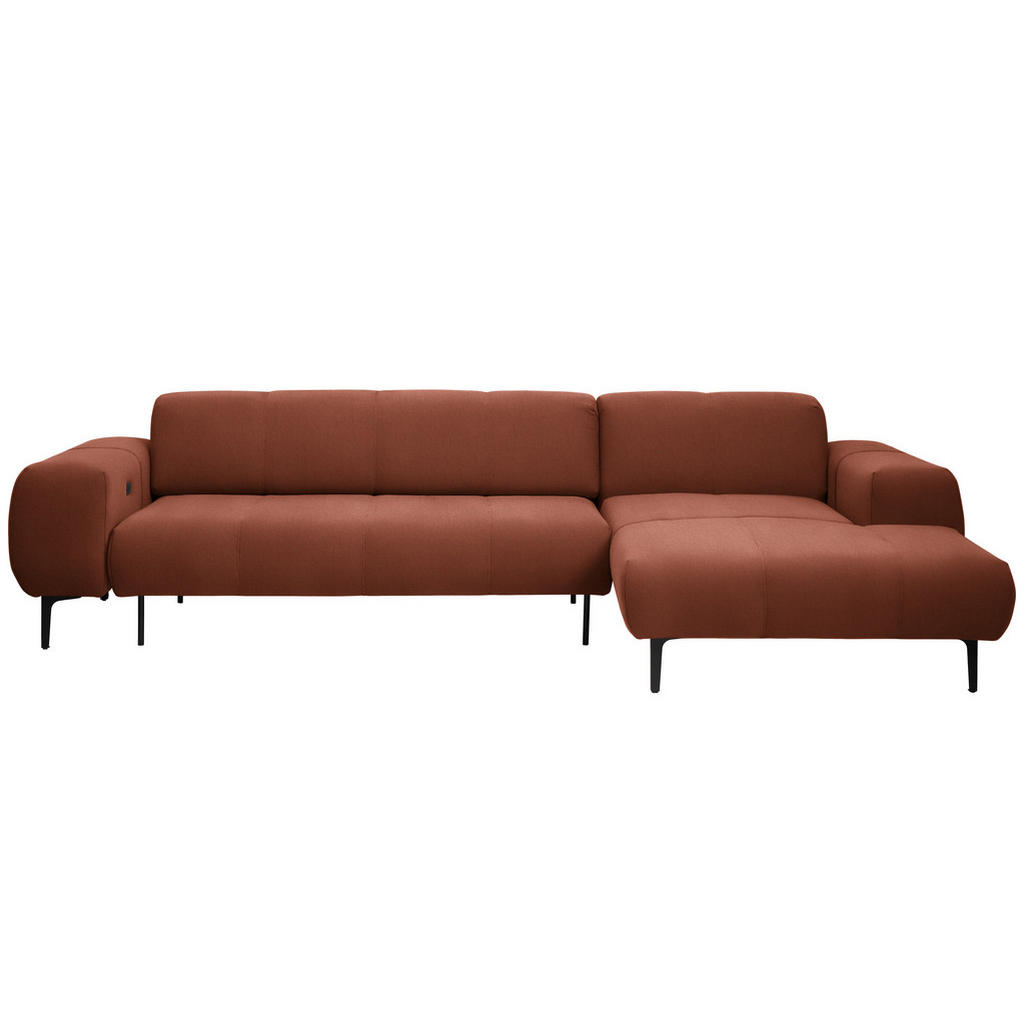 HOEKSTOELENSET, cognackleurige chenille
