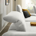 HOEKSTOELSET, wit pluche materiaal thumbnail 5
