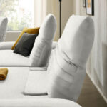 HOEKSTOELSET, wit pluche materiaal thumbnail 6