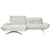 HOEKSTOELSET, wit pluche materiaal
