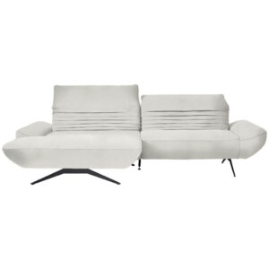 HOEKSTOELSET, wit pluche materiaal