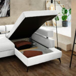 HOEKSTOELENSET, witte chenille thumbnail 6