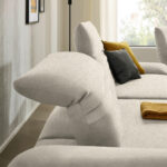HOEKSTOELSET, pluche materiaal beige thumbnail 6