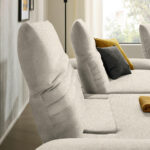 HOEKSTOELSET, pluche materiaal beige thumbnail 7