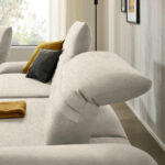 HOEKSTOELSET, pluche materiaal beige thumbnail 5