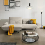 HOEKSTOELSET, pluche materiaal beige thumbnail 2