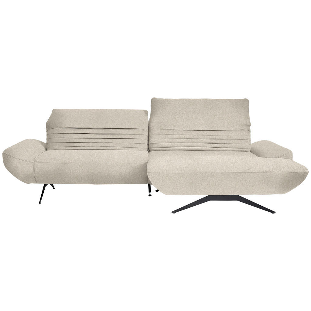 HOEKSTOELSET, pluche materiaal beige