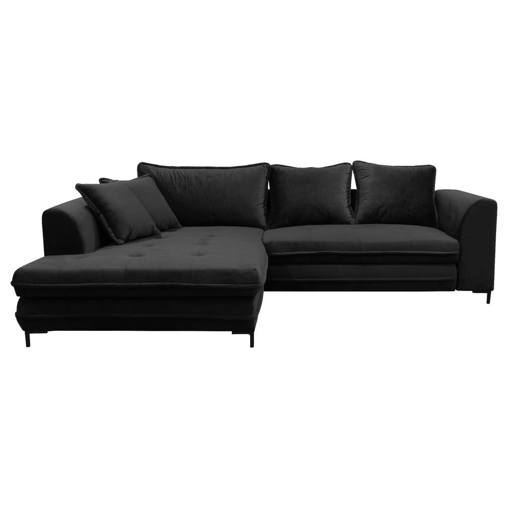 HOEKSTOELSET, velours zwart