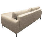 HOEKSTOELSET, gladde beige stof thumbnail 5