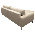 HOEKSTOELSET, gladde beige stof thumbnail 5