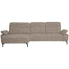 HOEKSTOELSET, chenille, gladde beige stof