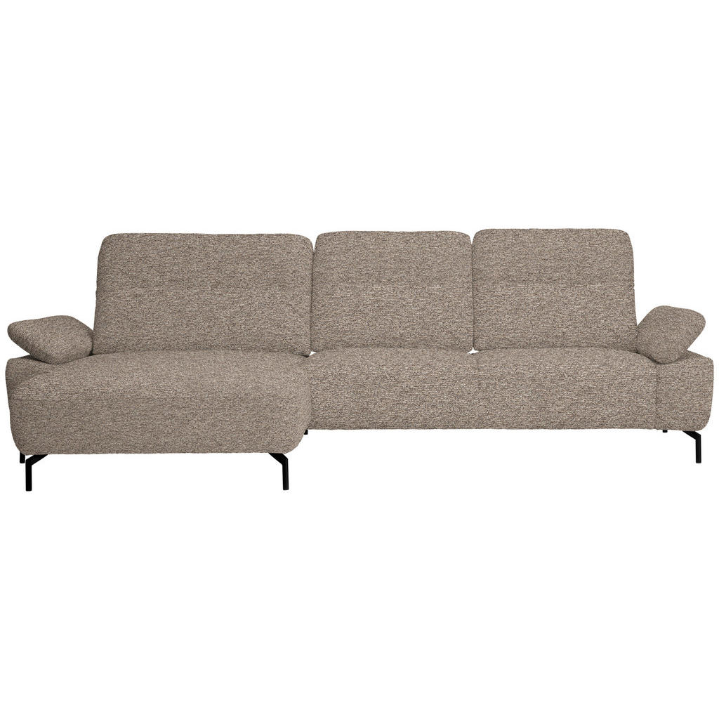 HOEKSTOELSET, chenille, gladde beige stof