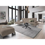 HOEKSTOELSET, chenille, gladde beige stof thumbnail 2