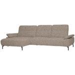 HOEKSTOELSET, chenille, gladde beige stof thumbnail 4