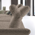 HOEKSTOELSET, chenille, gladde beige stof thumbnail 5