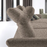 HOEKSTOELSET, chenille, gladde beige stof thumbnail 6