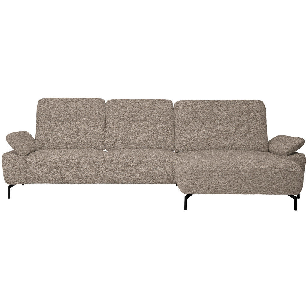 HOEKSTOELSET, chenille, gladde beige stof