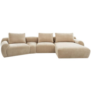 HOEKSTOELENSET, chenillebeige