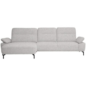 HOEKSTOELENSET, chenille, gladde ecru stof