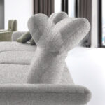 HOEKSTOELENSET, chenille, gladde ecru stof thumbnail 6