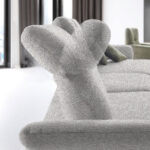 HOEKSTOELENSET, chenille, gladde ecru stof thumbnail 4