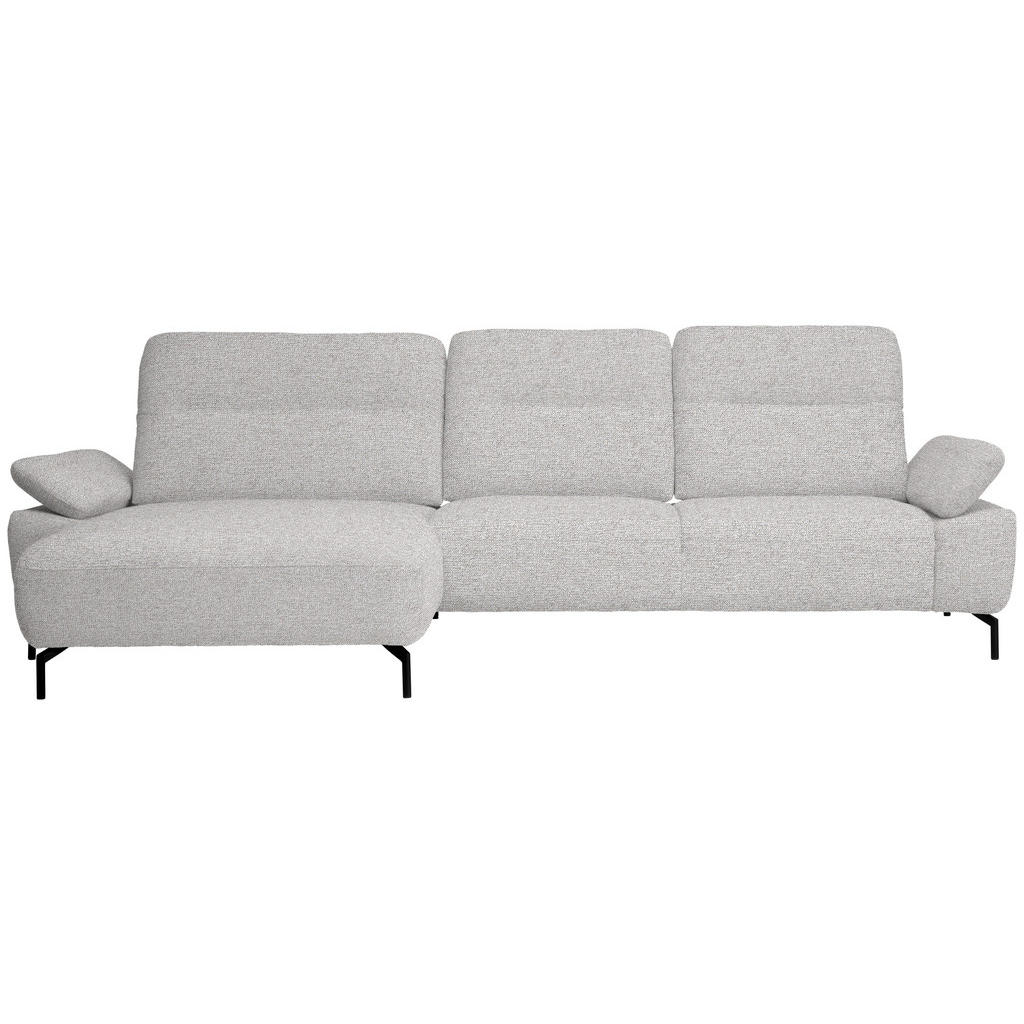 HOEKSTOELENSET, chenille, gladde ecru stof
