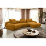HOEKSTOELENSET, mosterdgele chenille thumbnail 2