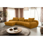 HOEKSTOELENSET, mosterdgele chenille thumbnail 2
