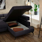 HOEKSTOELENSET, zwart chenille thumbnail 6