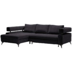 HOEKSTOELENSET, zwart chenille thumbnail 3